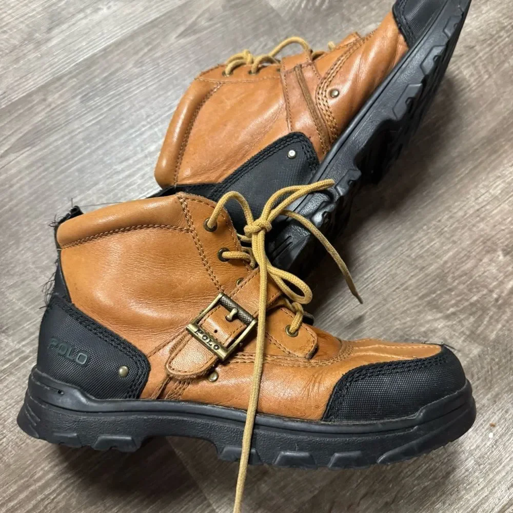 Polo by Ralph Lauren Brown Leather Chukka Boots Size 5.5